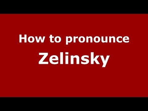 How to pronounce Zelinsky
