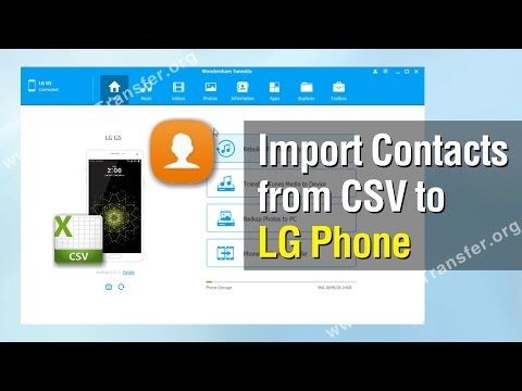 Contacts to LG Phone | How to Sync Contacts from Computer to LG Phone