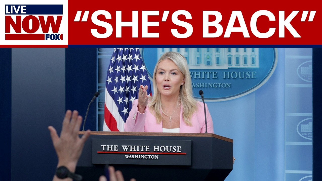 Karoline Leavitt returns for White House briefing ahead of President Trump’s primetime address