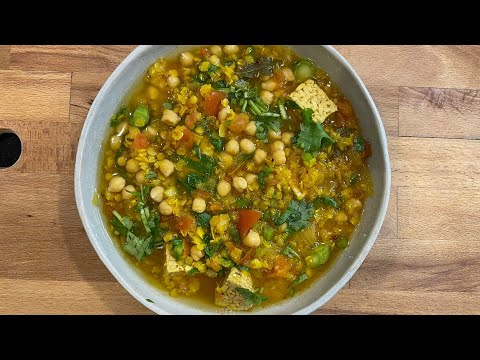 How To Make WINTER LEMONY SPICED LENTIL & CHICKPEA SOUP - Recipe from Rebel Recipes Book