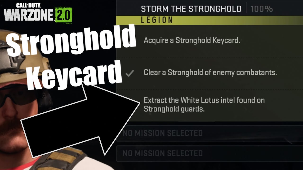 Acquire Stronghold Keycard - Extract the White Lotus intel found on Stronghold guards DMZ Warzone 2
