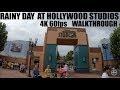 Rainy Walk At Disney S Hollywood Studios 4K Walkthrough Walt Disney World 2019 Orlando Florida