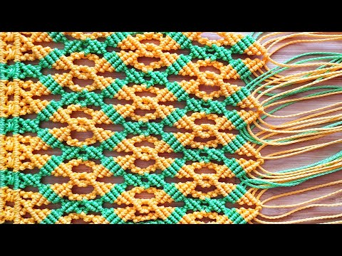 DIAMOND MESH MACRAME TABLECLOTH PATTERN TUTORIAL