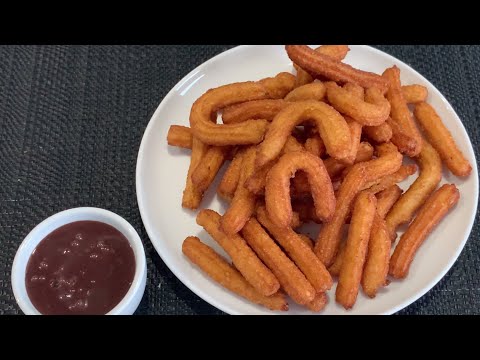 HOW TO MAKE EASY CHURROS RECIPE WITH HOT CHOCOLATE | BEST CHURROS RECIPE