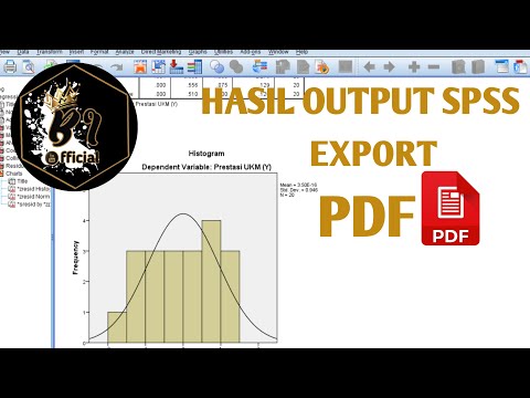 Mengubah OUTPUT SPSS kebentuk PDF || TIPS AND TRICKS