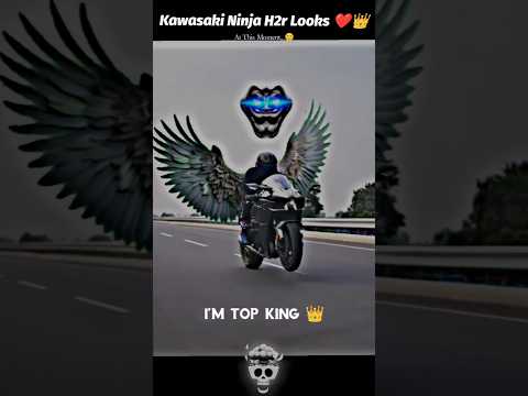 Kawasaki Ninja h2r Looks ❤️👑 #rider #ninjah2r #bike #stunt #bikerider #shorts