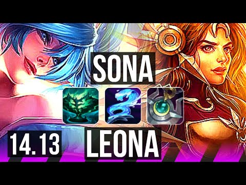 SONA & Kai'Sa vs LEONA & Ezreal (SUP) | Rank 2 Sona, 2200+ games | EUW Challenger | 14.13