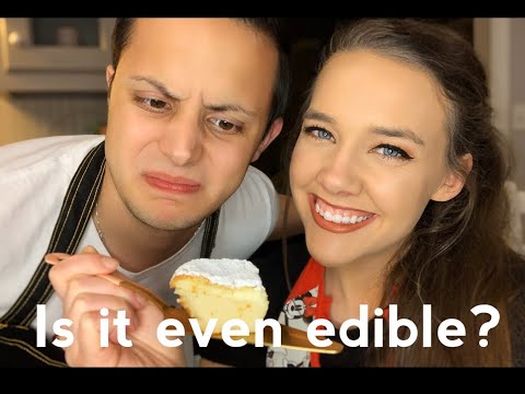 IS IT EVEN EDIBLE?? Vanilla Magic Custard Cake - Laura + Adam