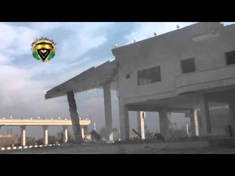 استهداف مطار دير الزور العسكري براجمة الصواريخ كاتيوشا من قبل لواء بشائر النصر