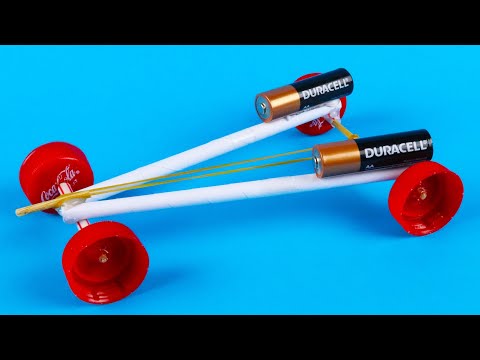 How To Make a Rubber Band Car Using Paper - Very Simple