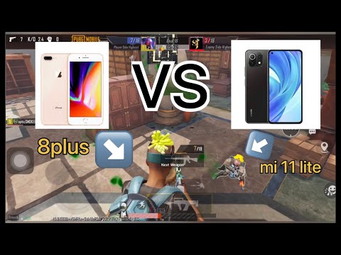 IPHONE 8plus vs xomi mi11 lite pubg test:7+8+6s+8’7