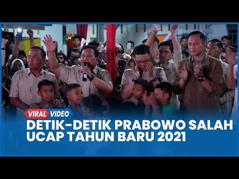 Detik-detik Prabowo Salah Ucap Tahun Baru 2021 di Hadapan Korban Banjir Tapsel