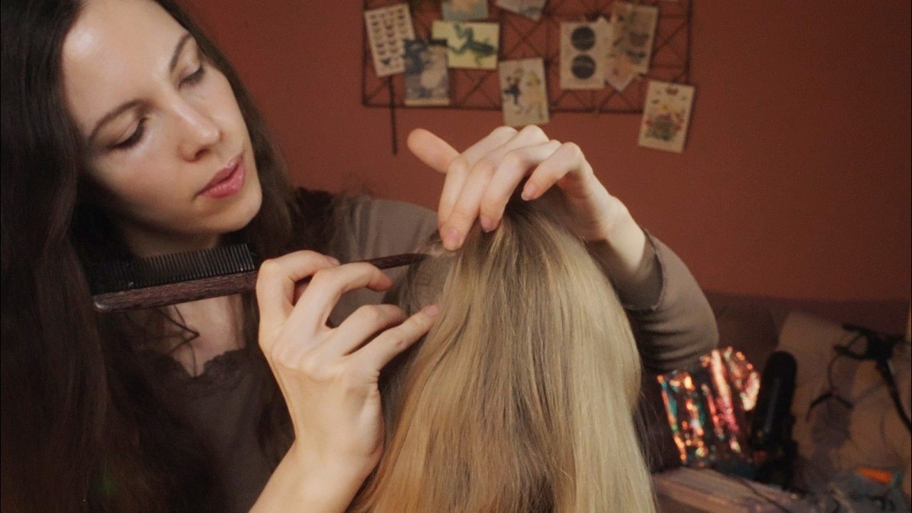 ASMR School nurse Scalp Check