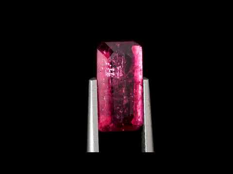 Натуральный розовый Турмалин Рубеллит октагон 11.3x5.8мм 2.02ct видео