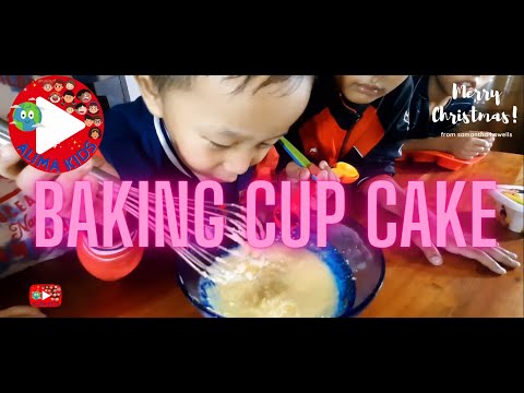 Baking And Eating Cup Cakes | With Alima kids