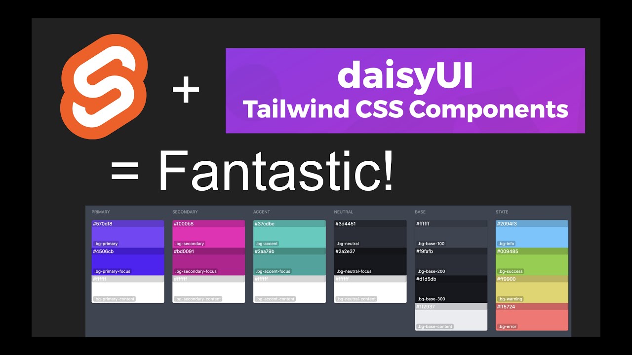 Svelte Setup with Vite, Tailwind, DaisyUI. Custom Themes! | Svelte Tutorials