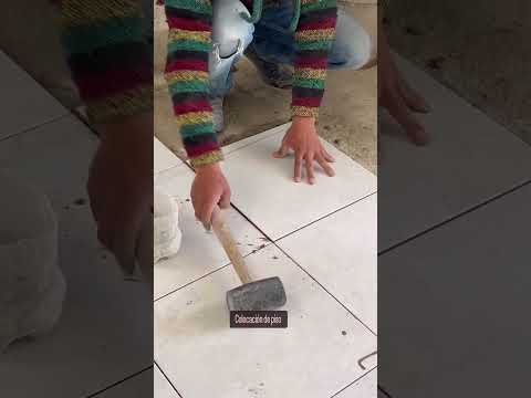 Colocación de loseta con cemento, dura más que el pega azulejo