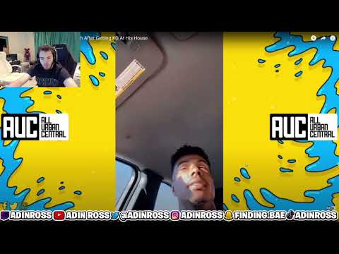 ADIN ROSS REACTS TO BLUEFACE ARTIST TEETH GETTING KNOCKED OUT 😂😭