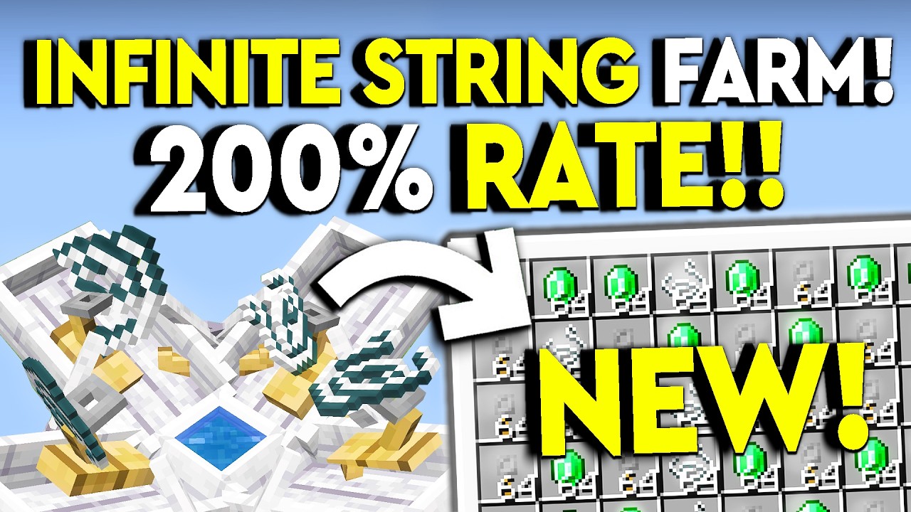 BEST 1.21! INFINITE STRING EMERALD FARM Minecraft Tutorial - NEW ...