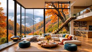 Autumn Mountain Living Room Setting And Tranquil Jazz Music - Relaxing Jazz To Help Improve Sleep
