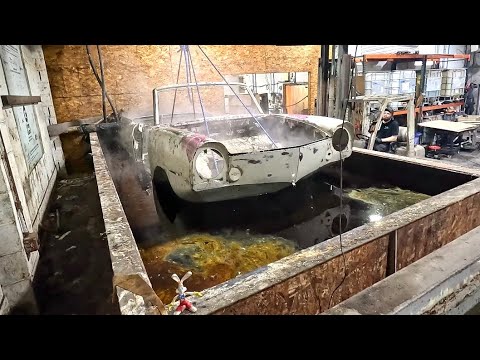 Chemical Dipping a Rare Amphibious Car The Amphicar!
