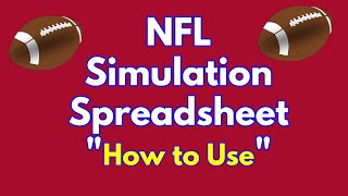 NFL Simulation Spreadsheet tool   how to use