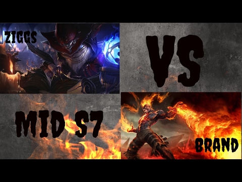 Ziggs vs Brand S7  KDA16/5/13