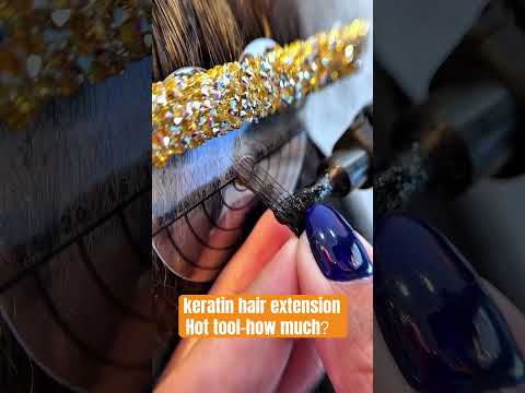 keratin hair extension.hot  loop  tool~how  much? #hairextension