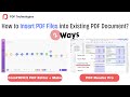 How to Insert PDF Files into Existing PDF Document?