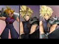 Cloud S Moveset In Different Smash Bros Mods Comparison With Ultimate