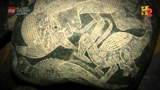 Ica Peru . Ancient stone carvings with humans and dinosaurs [Ancient Aliens]