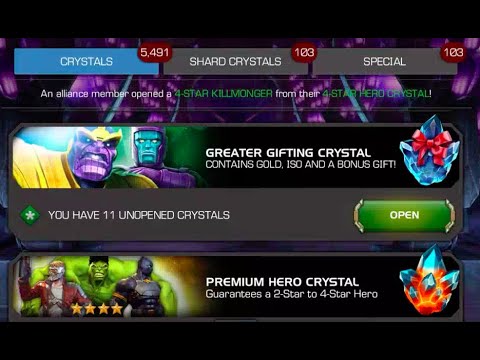 11 Greater Gifting Crystals Opening MCOC!!