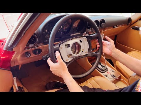 1984 Mercedes 380SL R107 Steering wheel and instrument cluster removal