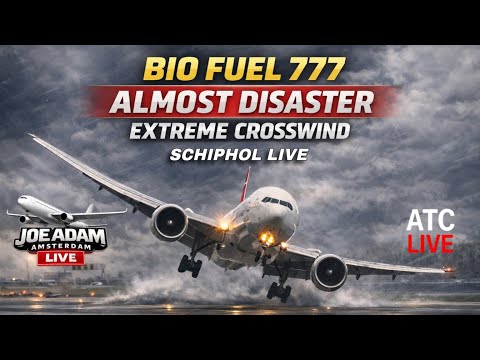 🔴 LIVE: Extreme Crosswind Landings at Amsterdam Schiphol | Feb 22, 2026