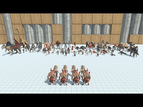 4X MINOTAUR WITH 4X OLD MINOTAUR VS EVERY FACTION - Animal Revolt Battle Simulator