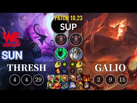 WEA Sun Thresh vs Galio Sup - KR Patch 10.23