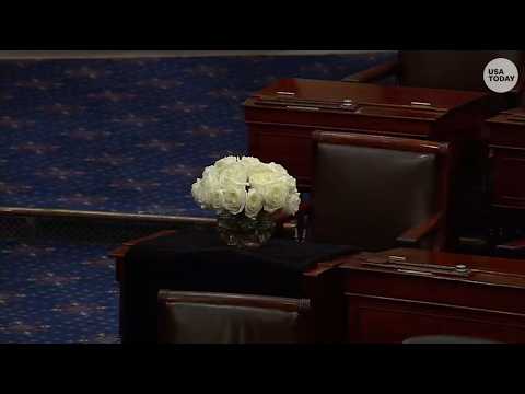 Lindsey Graham's Senate desk covered in shroud as Democratic, Republican colleagues share memories