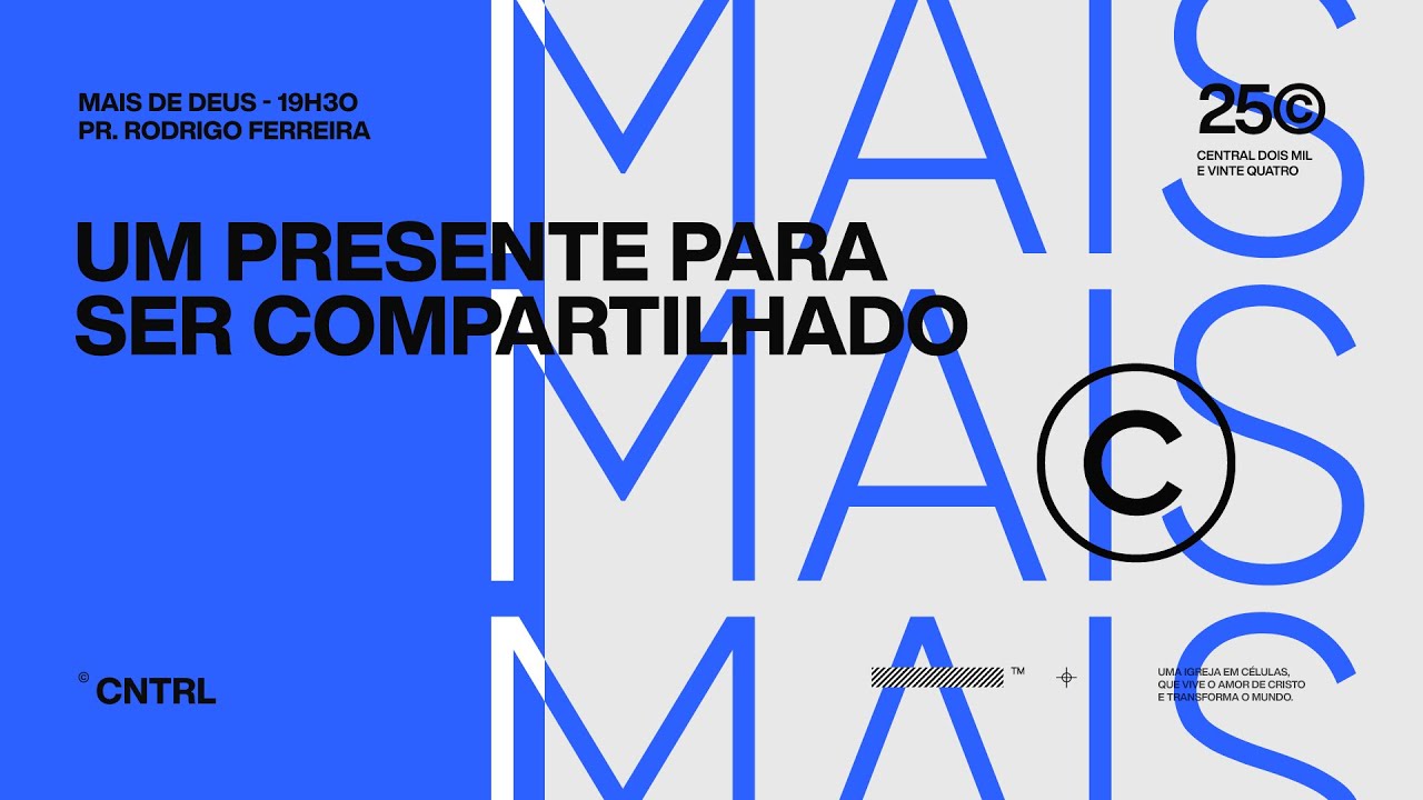 MAIS DE DEUS | UM PRESENTE PARA SER COMPARTILHADO | PR. RODRIGO FERREIRA | QUINTA 19H30 | 06/01/2025