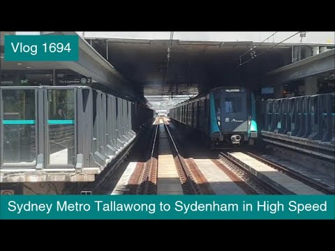 Paul's Train Vlog 1694: Sydney Metro Tallawong to Sydenham in High Speed