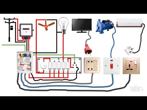 Electrical house wiring 4 gang switch connection