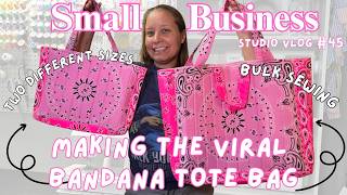 🧵 Sewing the VIRAL Quilted Bandana Tote Bag 👜 | Two Sizes Tutorial