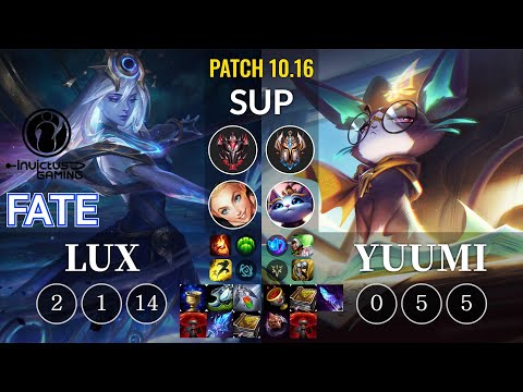 IG Fate Lux vs Yuumi Sup - KR Patch 10.16