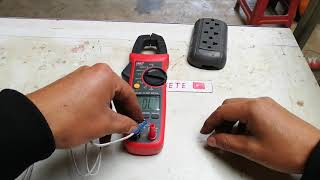 Probando todas las funciones de la pinza amperimétrica UNI-T ut204+