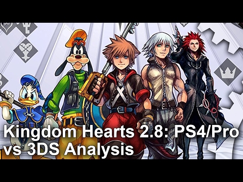 [4K] Kingdom Hearts 2.8: Final Chapter Prologue PS4/Pro vs 3DS Analysis
