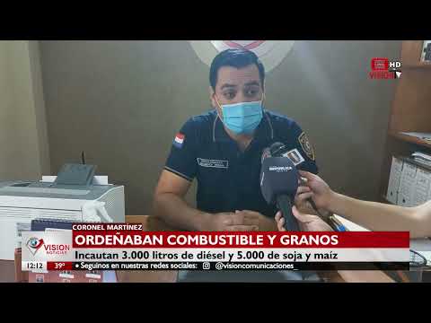 Desmantelan Red delictiva en Coronel Martínez: Incautan Combustible y Granos Sustraídos