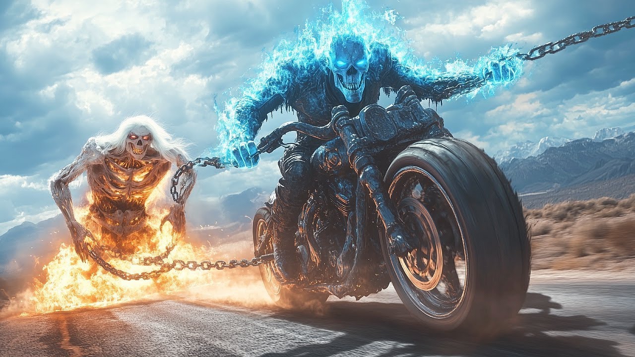 GHOST RIDER releases the BLUE FLAME from the ANGEL of JUSTICE and gains new POWERS from his CURSE