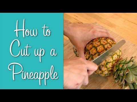 パイナップルをカットする方法 - 料理を学ぶ (How To Cut Up a Pineapple -- Learn To Cook)