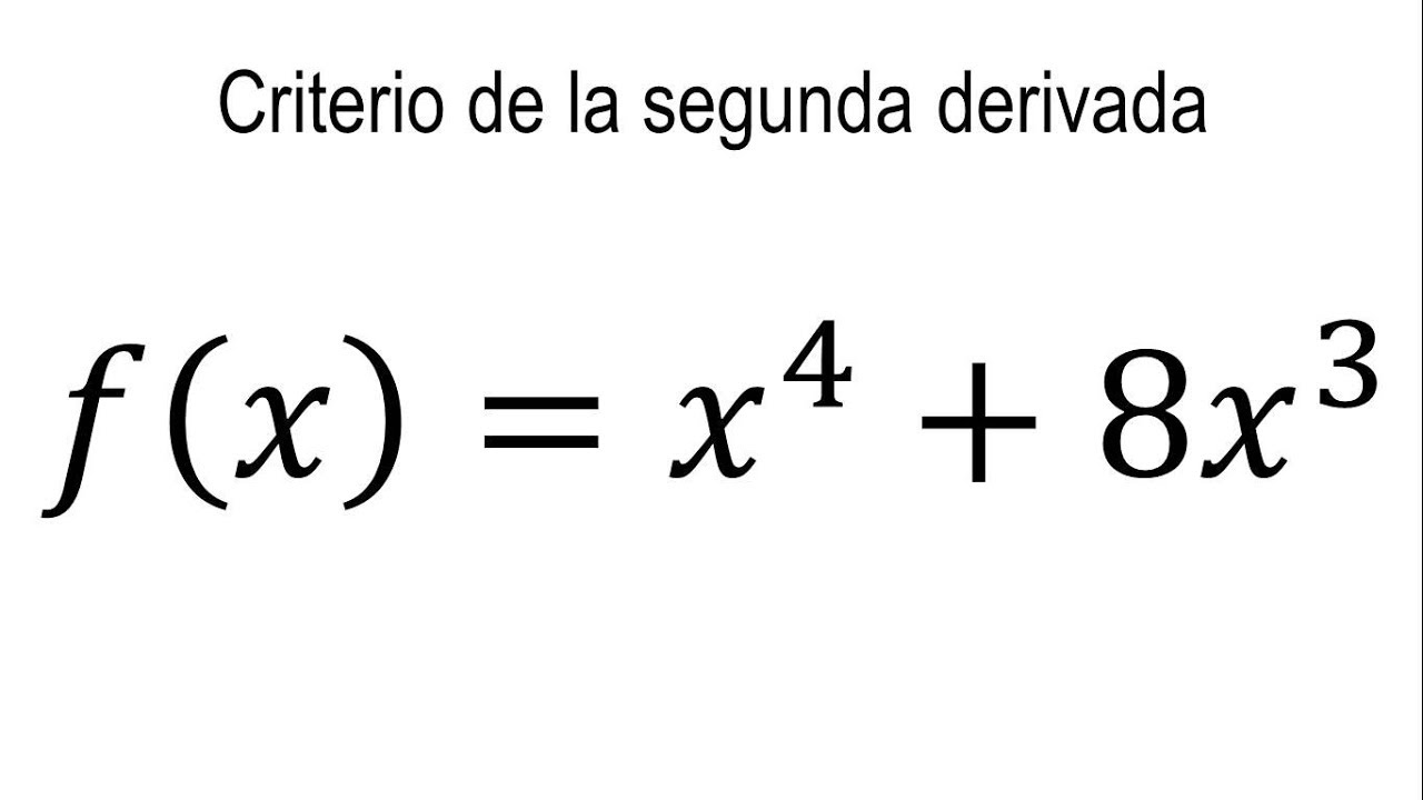 Criterio de la segunda derivada | Concavidad y puntos de inflexión | Ejemplo 3