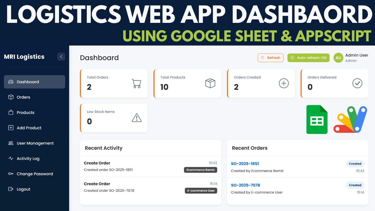Build a Complete E-commerce Logistics System with Google Apps Script | D31