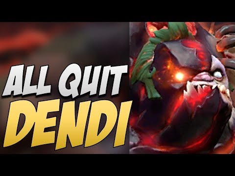 Navi.Dendi Pudge with ALL QUITTERS | Dota Gameplay